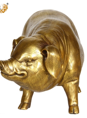 工艺纯铜生肖猪礼品家居摆设