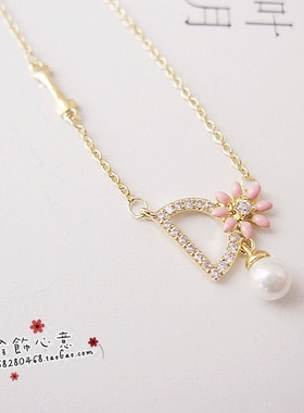 微镶字母超仙锁骨链