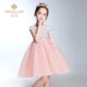 Công chúa váy cô gái màu hồng mùa thu fluffy ren trẻ em catwalk nhỏ chủ hoa cô gái váy nữ - Váy trẻ em váy công chúa cho bé gái Váy trẻ em