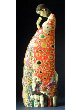 现 纽约下城公园进口克里米特孕育新生母子雕塑艺术摆件礼品卧室