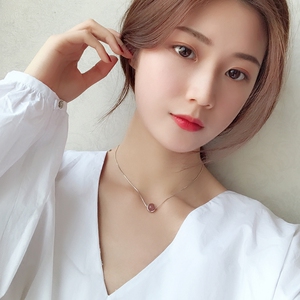 简约水晶短款锁骨链