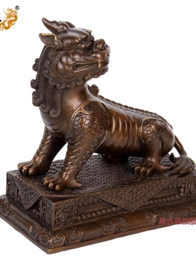 谛听地藏王办公室风水客厅铜貔貅