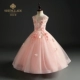 Váy bé gái công chúa váy hoa cổ tích hồng fluffy nhỏ chủ nhà mẫu váy catwalk váy dài mùa thu - Váy trẻ em Váy trẻ em