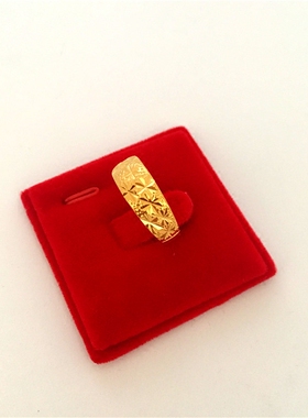 经典满天星黄金欧币风不掉色戒指