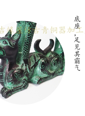 厂家直销青铜器仿古风双鸟摆件