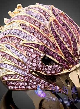 日韩风夜店重金属鹰头夸张戒指