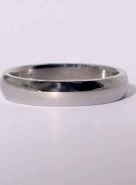 原创潮牌简单空白光面钛钢素素