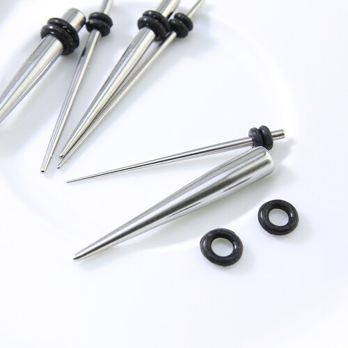 耳洞扩大防过敏钛钢耳扩尖锥欧美扩耳器穿刺扩耳耳钉耳廓 7MM 9MM - 图1