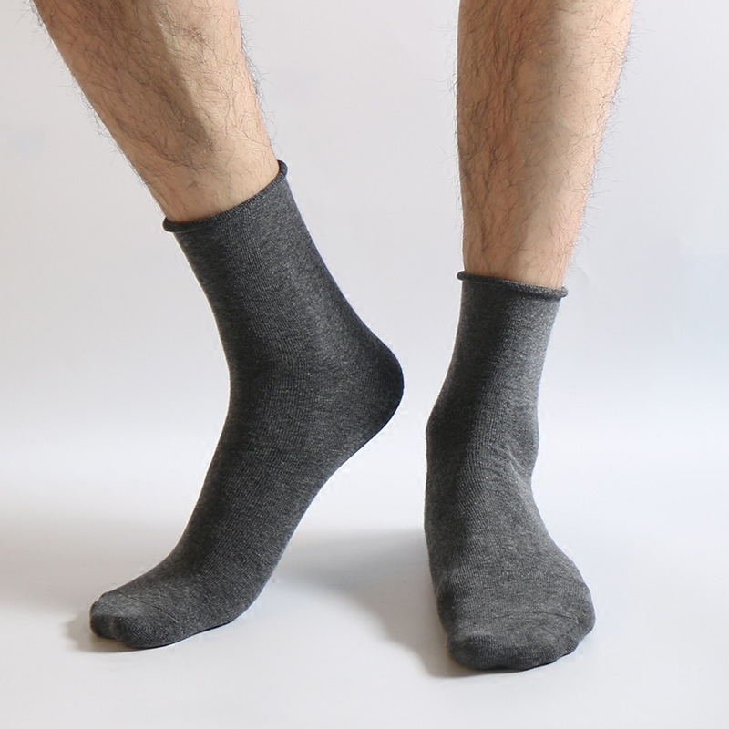冬爱5双装精梳棉商务纯色男袜子 冬爱短袜/打底袜/丝袜/美腿袜