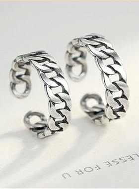 2021新款王嘉尔同款麻花做旧链条