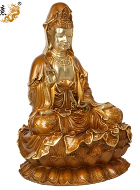 纯铜观音菩萨佛像家居摆设