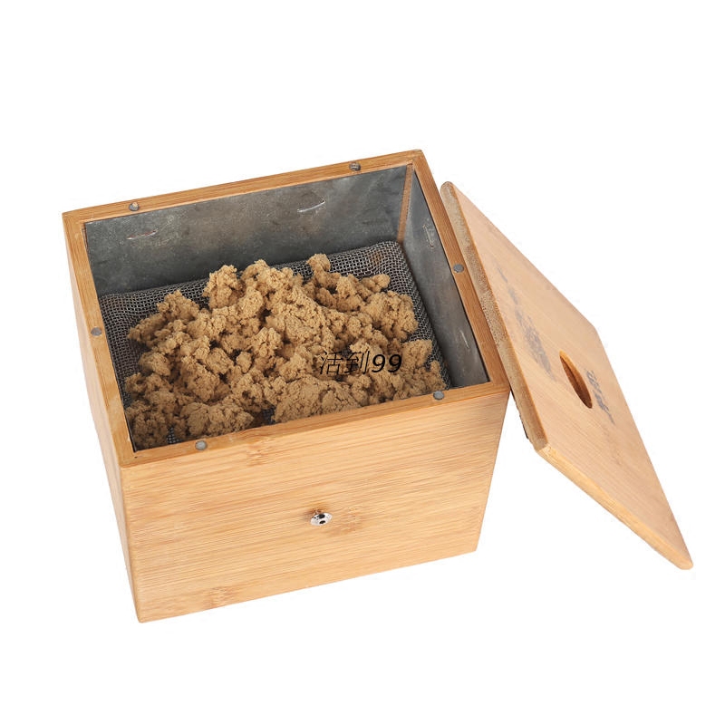 包邮紫杰方形竹制艾绒盒艾条温灸器具温灸盒可以温针的艾灸盒-图1