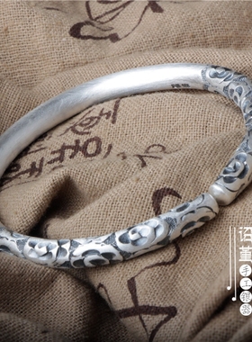 孙悟空齐天大圣复古风纯银手镯