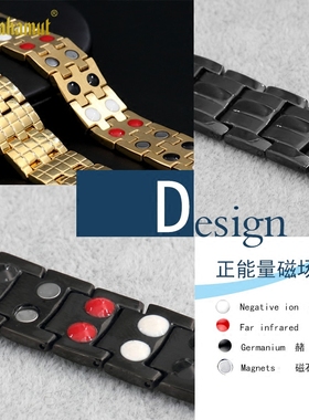 骑士手链男潮流能量手链钛钢