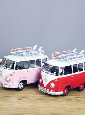 仿古风双层巴士模型汽车装饰品