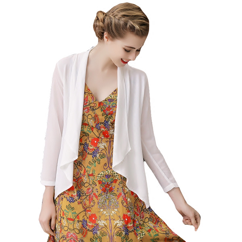 2023新款韩版雪纺防晒衣女薄夏裙子 悦吻短外套