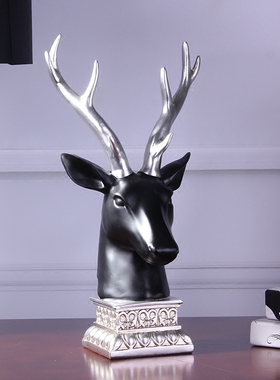 摆设北欧艺术莱克鹿头软装摆件