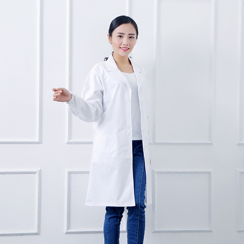 全棉长袖化学医师实习白大褂 建超服饰医护制服