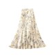 New chiffon floral skirt fishtail sweet