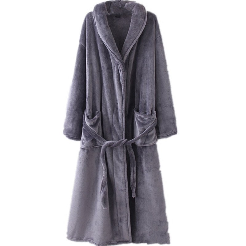 新款秋冬季女的男士特加肥加大码法兰绒睡袍长款厚珊瑚绒情侣浴袍,淘宝优惠券,粉丝福利购,淘宝优惠卷