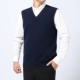 Mùa thu và mùa đông mới, áo len cashmere cổ chữ V của nam giới gần gũi để mặc màu sắc dê xuống vest vest Nội Mông - Dệt kim Vest áo len thu đông Dệt kim Vest