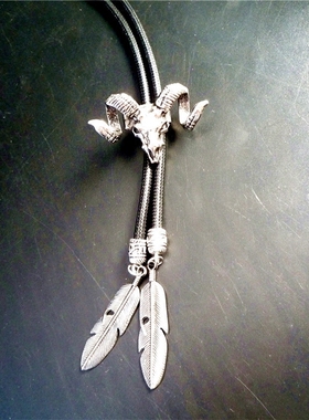 情侣皮绳商务正吊坠项链