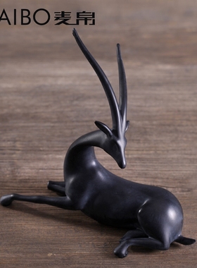 北欧式风树脂电视柜新居鹿摆件