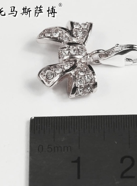 托马斯萨博镶钻首饰品银项坠