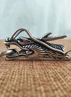 街头潮男式钛钢短款挂件金属龙头