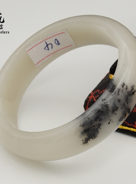 天然手镯白玉带证书佘太翠