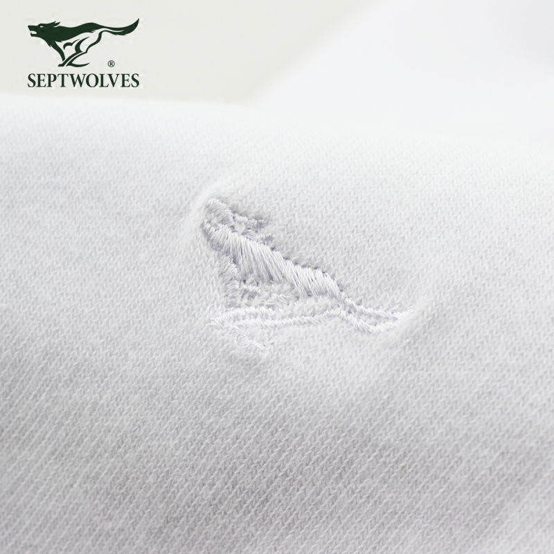 七匹狼男士吸汗薄款中筒白色纯棉袜 七匹狼坤悦短袜/打底袜/丝袜/美腿袜