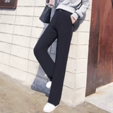 Шифоновые штаны для школьников, коллекция 2022, свободный прямой крой, в корейском стиле, высокая талия, по фигуре