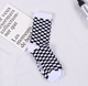 Hàn Quốc INS Harajuku đường BF gió đen trắng kẻ ca rô trong vớ cotton ống Phiên bản Hàn Quốc của đôi nam nữ vớ dài triều - Vớ bông tất adidas Vớ bông