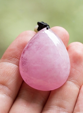 天然巴西粉红色摩根石甜蜜风吊坠