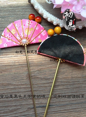 中式复古簪子和风樱花