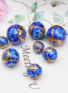 景泰蓝镀金手串散珠新品