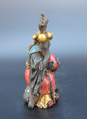 彩绘玻璃摆件寿星南极仙翁工艺品