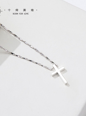 小吊坠气质十字架项链学生脖子