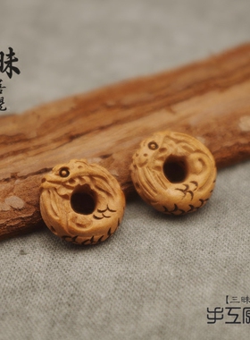 三昧桃木平安扣祥龙蝙蝠diy手链