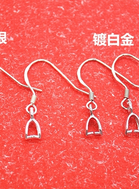 diy纯银手工防过敏耳勾