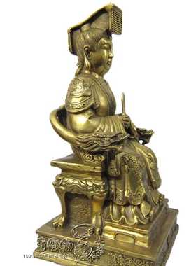 碧霞元君圣像纯铜质泰山老奶奶像