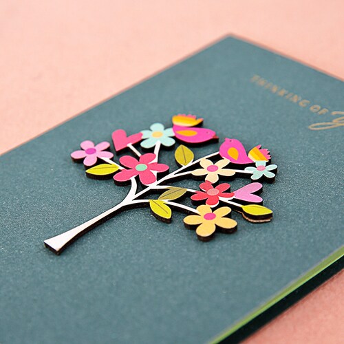 感恩节通用高端贺卡儿童韩国创意立体祝福感谢卡生日小卡片带信封 - 图0