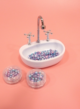 粉色房间洗手盆桌面摆件