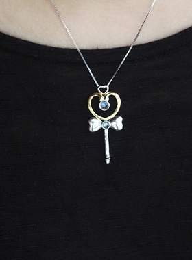 原创美少女战士月光石镀k金项链