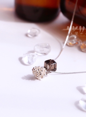 咖啡方糖系列茶晶吊坠天然水晶