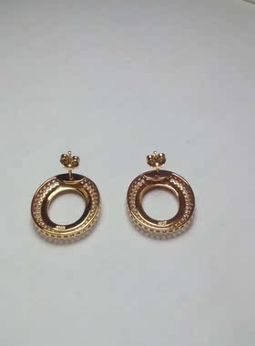 纯银镀黄金活口戒指托