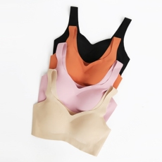 Бюстгальтер 一片式无痕内衣舒适睡眠文胸夏胸罩无钢圈薄款无痕运动女士背心 735692101