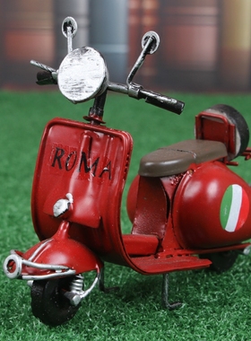 小绵羊复古风铁皮汽车工艺摆件