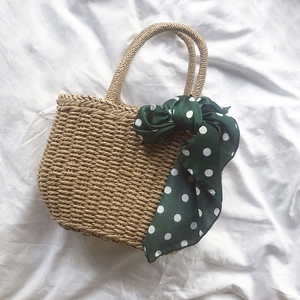 手提复古度假编织包