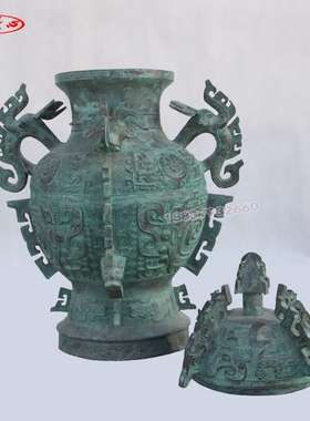 兽面纹仿古风贺礼摆件